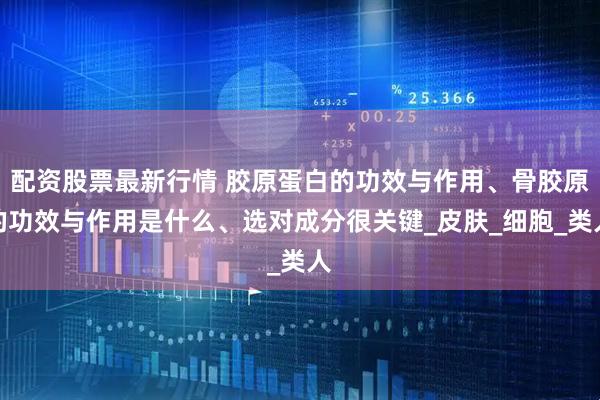 配资股票最新行情 胶原蛋白的功效与作用、骨胶原的功效与作用是什么、选对成分很关键_皮肤_细胞_类人